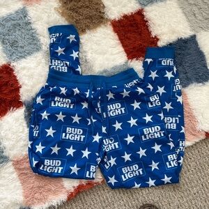 Bud Light Blue Star Print Bottoms